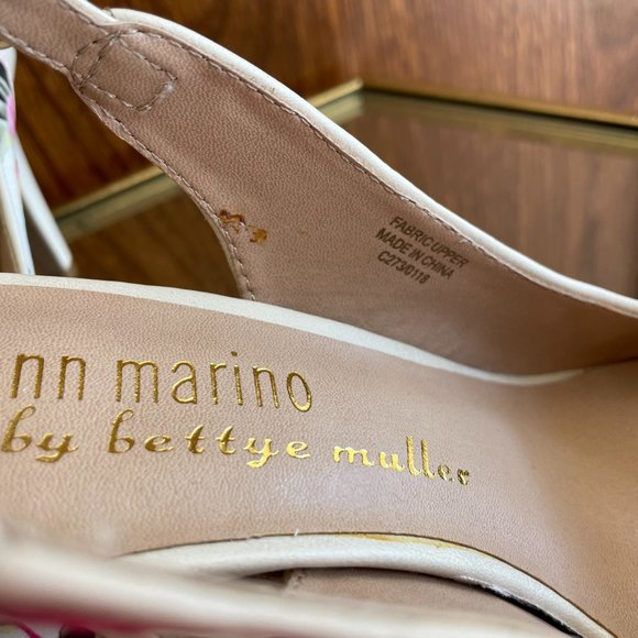 Ann Marino new flowered fabric slingback pumps 3 7/8" heel size 7M - Picture 2 of 5